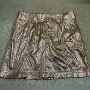 Wild Fable Metallic Skirt in Gold